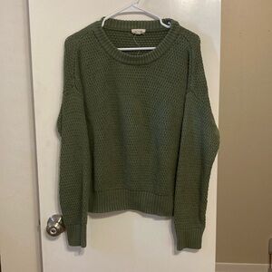 Pact olive green sweater